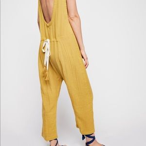 Free People Mustard Yellow Jumpsuit